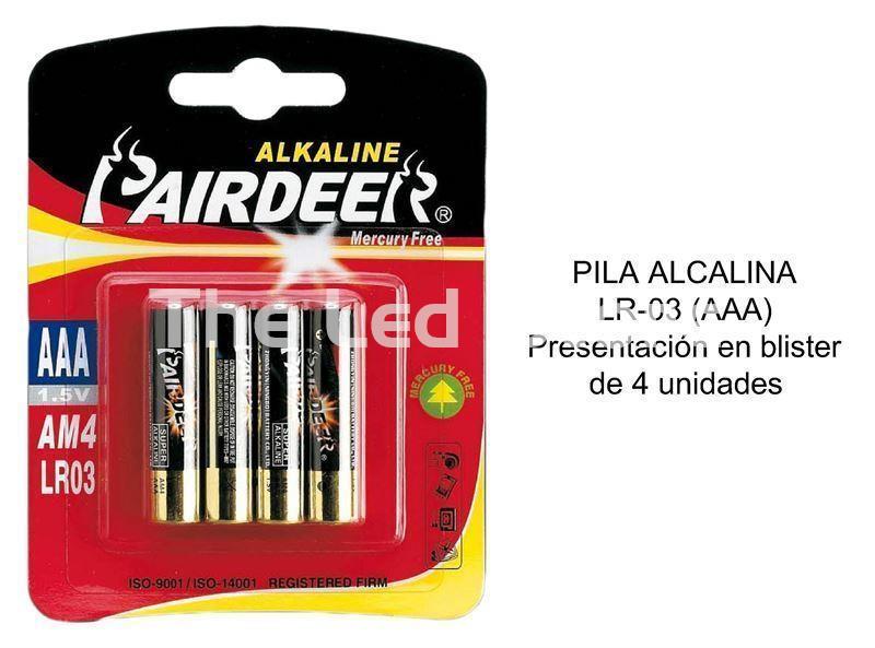 4 x PILA ALCALINA LR03 AAA PAIRDEER 1.5V - Imagen 1