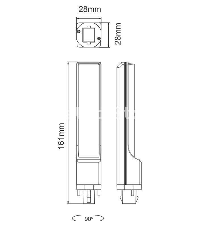 Bombilla LED 10w PL 2 Pins G24 Cala - Beneito Faure (Beneito & Faure) - Imagen 2