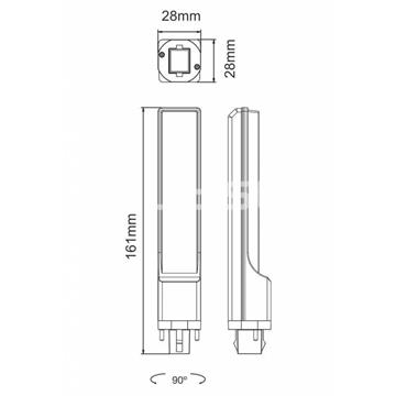 Bombilla LED 9w PL 2 Pins G24 Cala - Beneito Faure - Imagen 2