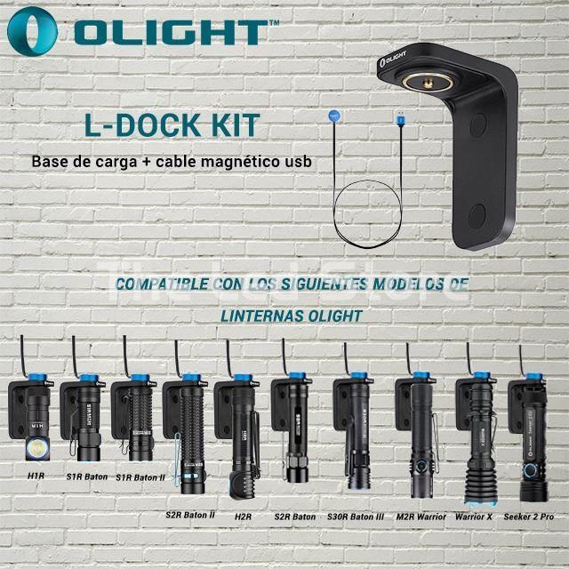 Cargador Olight L-Dock kit base de carga + cable usb - Imagen 2