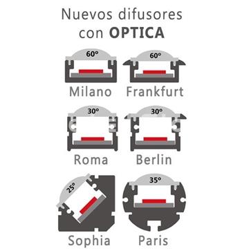 Difusor con óptica para los Led profiles easy-ON - Imagen 2