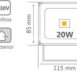 Foco de Led Exterior 20w IP 65 - Imagen 2