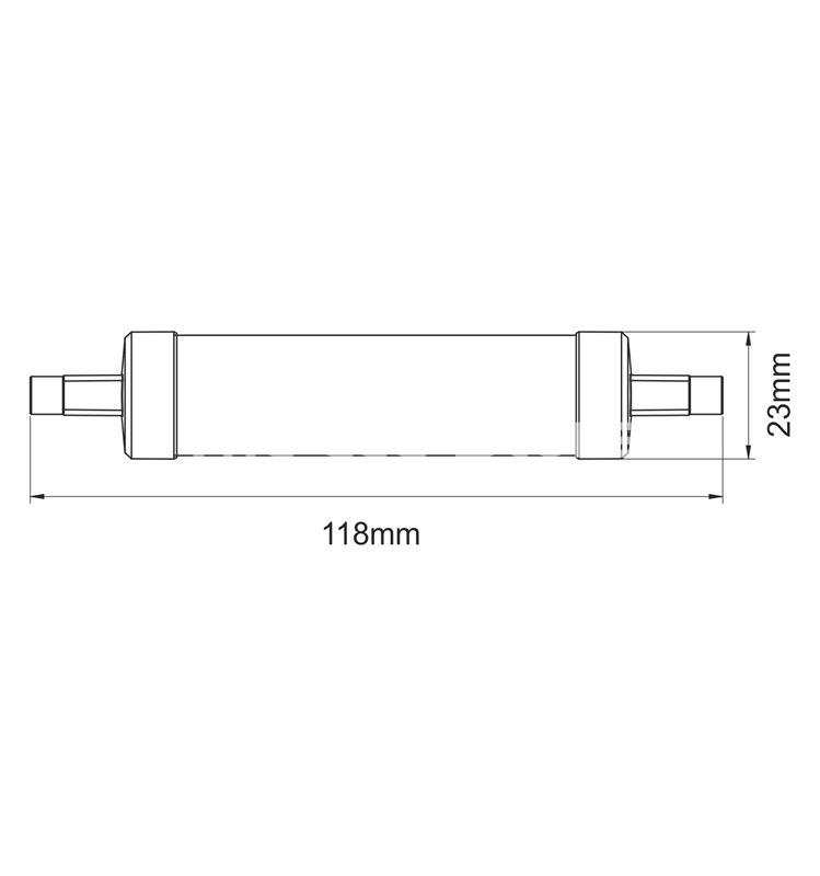 LINEAL TUBULAR 9W R7S 118MM 220V 360º LED de Beneito Faure - Imagen 2