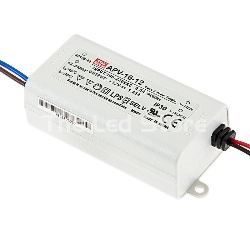 MEAN WELL APV-16-12 Fuente de Alimentación 12v 16W 1,25A IP30 - Imagen 1