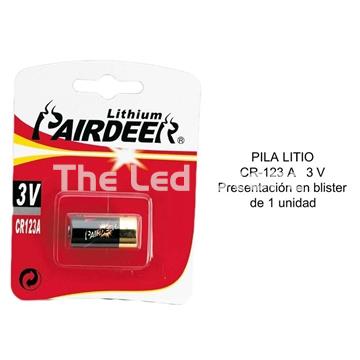 PAIRDEER PILA DE LITIO CR123A (BLISTER DE 1 UNIDAD) - Imagen 1