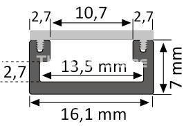 Perfil de Aluminio Milano. - Imagen 1