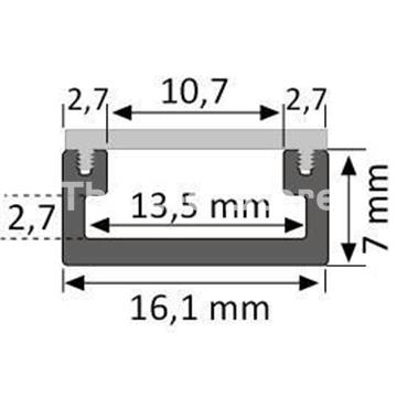 Perfil de Aluminio Milano. - Imagen 1