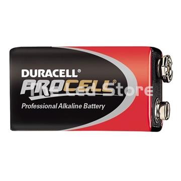 PILA ALCALINA DURACELL PROCELL 9V = 6LR61 = MN1604 - Imagen 1