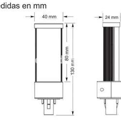 PL20E Lámpara Led CFL-PL G24 7W - Imagen 2