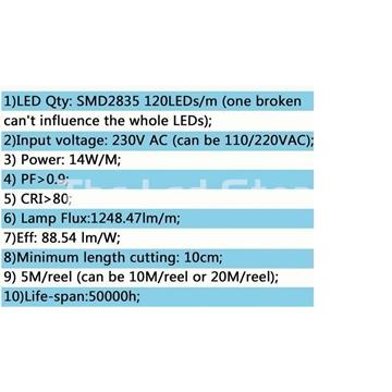 Tira a 220V de 14W. IP 65, 1200 lm/metro y de 11 mm de ancho - Imagen 2