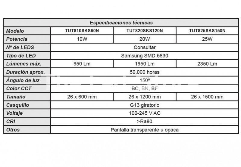 Tubo de led 10W SMD Samsung 60 cm - Imagen 3