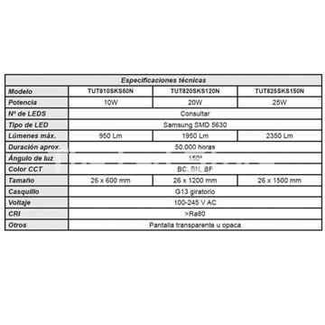 Tubo de led 20W SMD Samsung 120 cm - Imagen 2