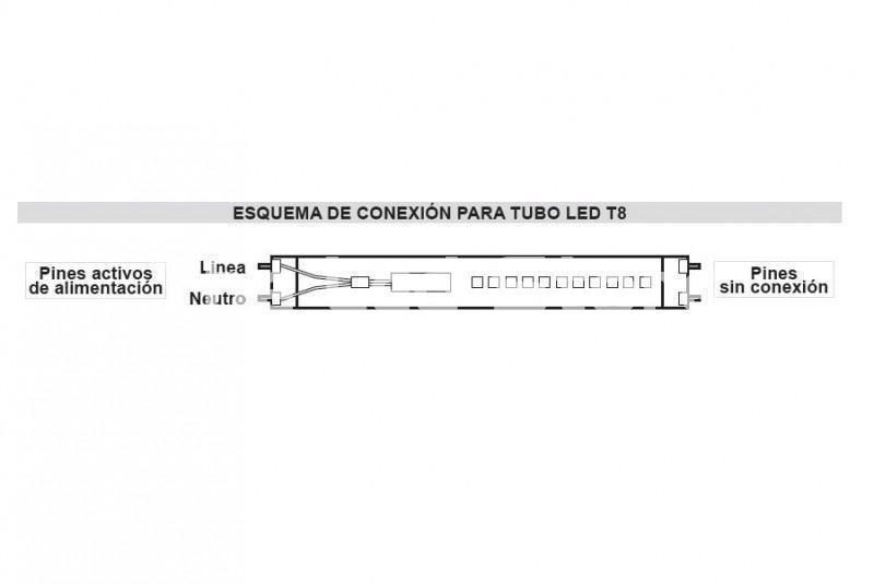 Tubo de led de 9W SMD 2835 60 cm - Imagen 2