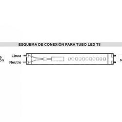 Tubo de led de 9W SMD 2835 60 cm - Imagen 2